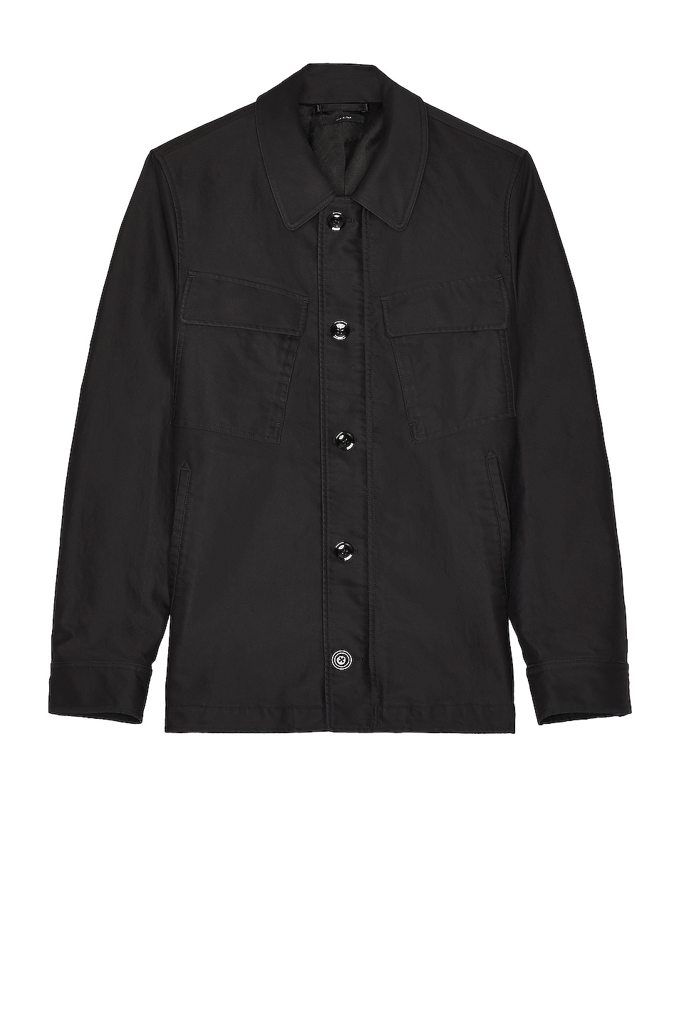 Image 1 of TOM FORD Cotton Satin Outershirt in Black