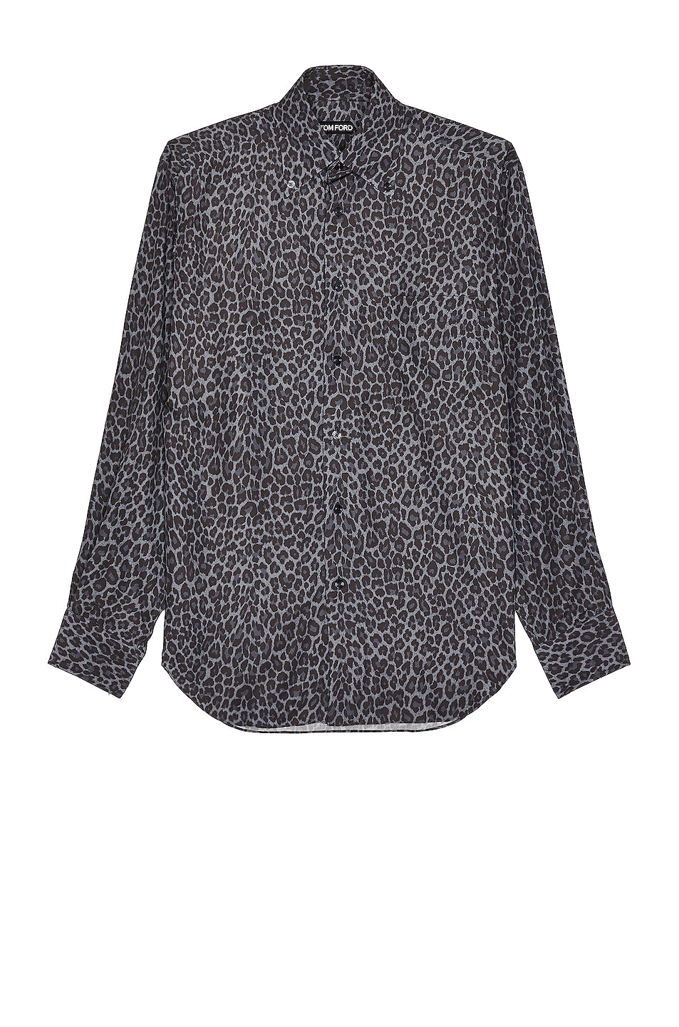 Image 1 of TOM FORD Leopard Printed Shirt in Dark Grey