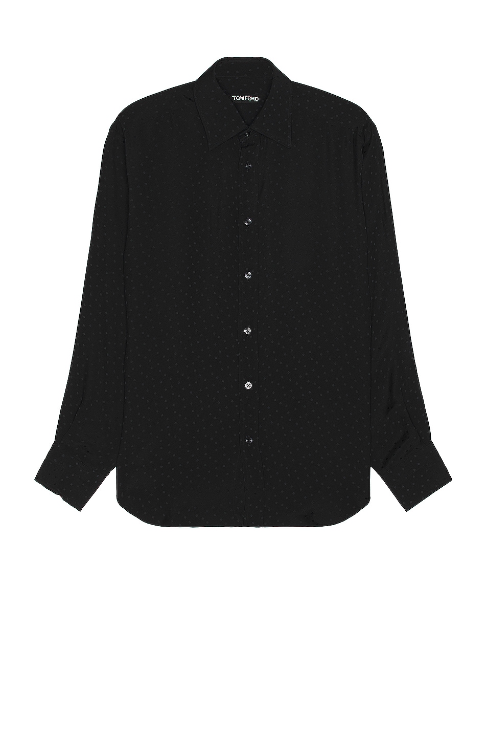 Image 1 of TOM FORD Long Sleeve Dress Shirt in Black