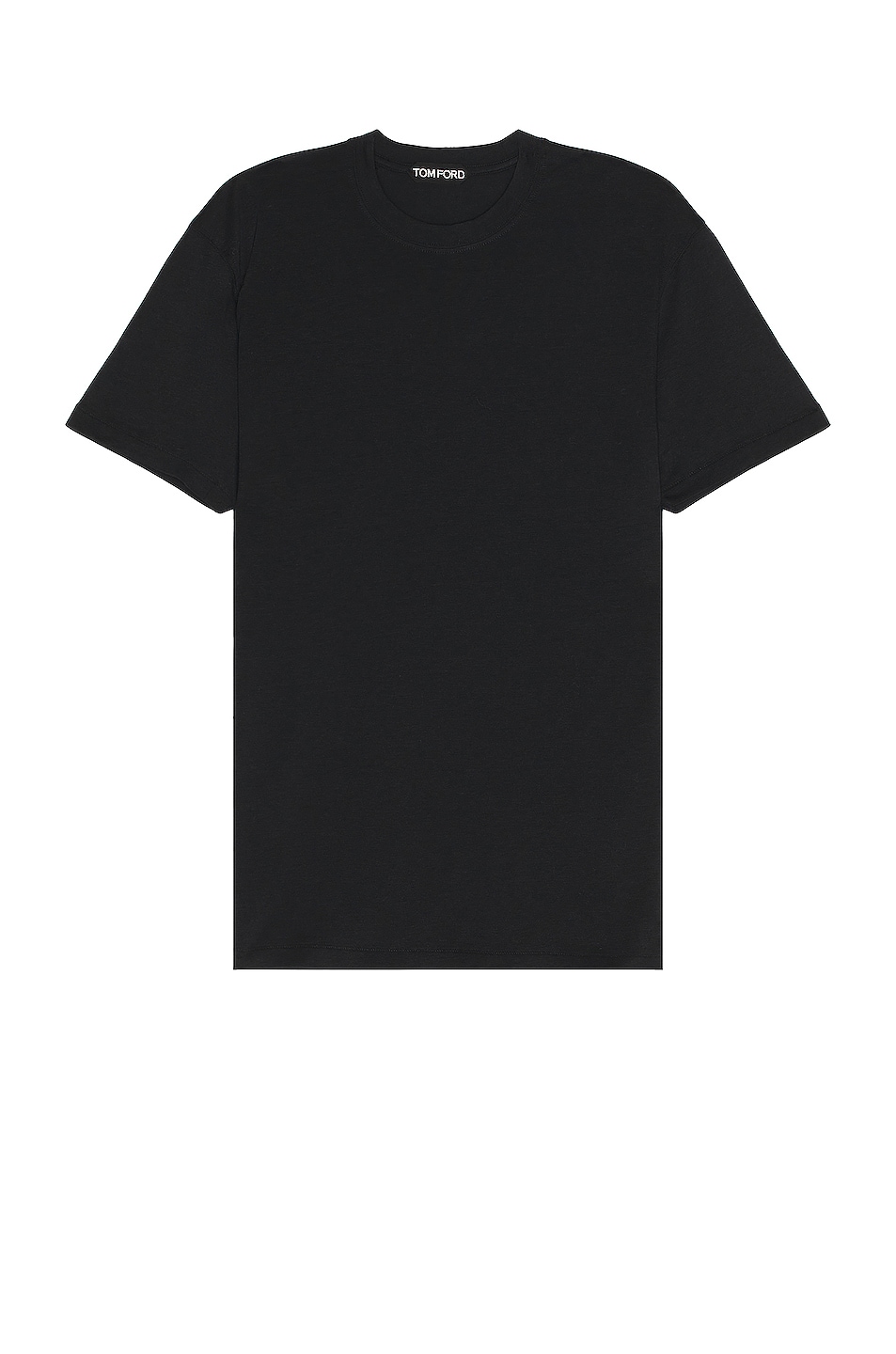 Image 1 of TOM FORD Lyocell Cotton Ss Crew Neck in Black