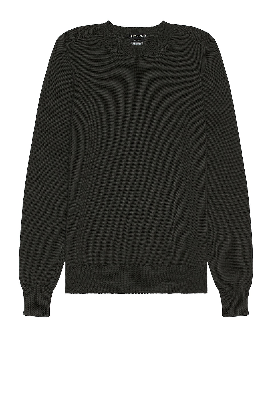 Image 1 of TOM FORD Cotton Silk Ls Crewneck in Charcoal