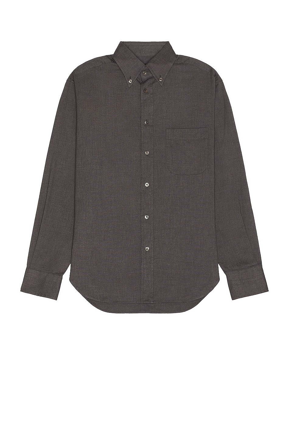 Image 1 of TOM FORD Viscose Sharkskin Fluid Fit Leisure Shirt in Graphite
