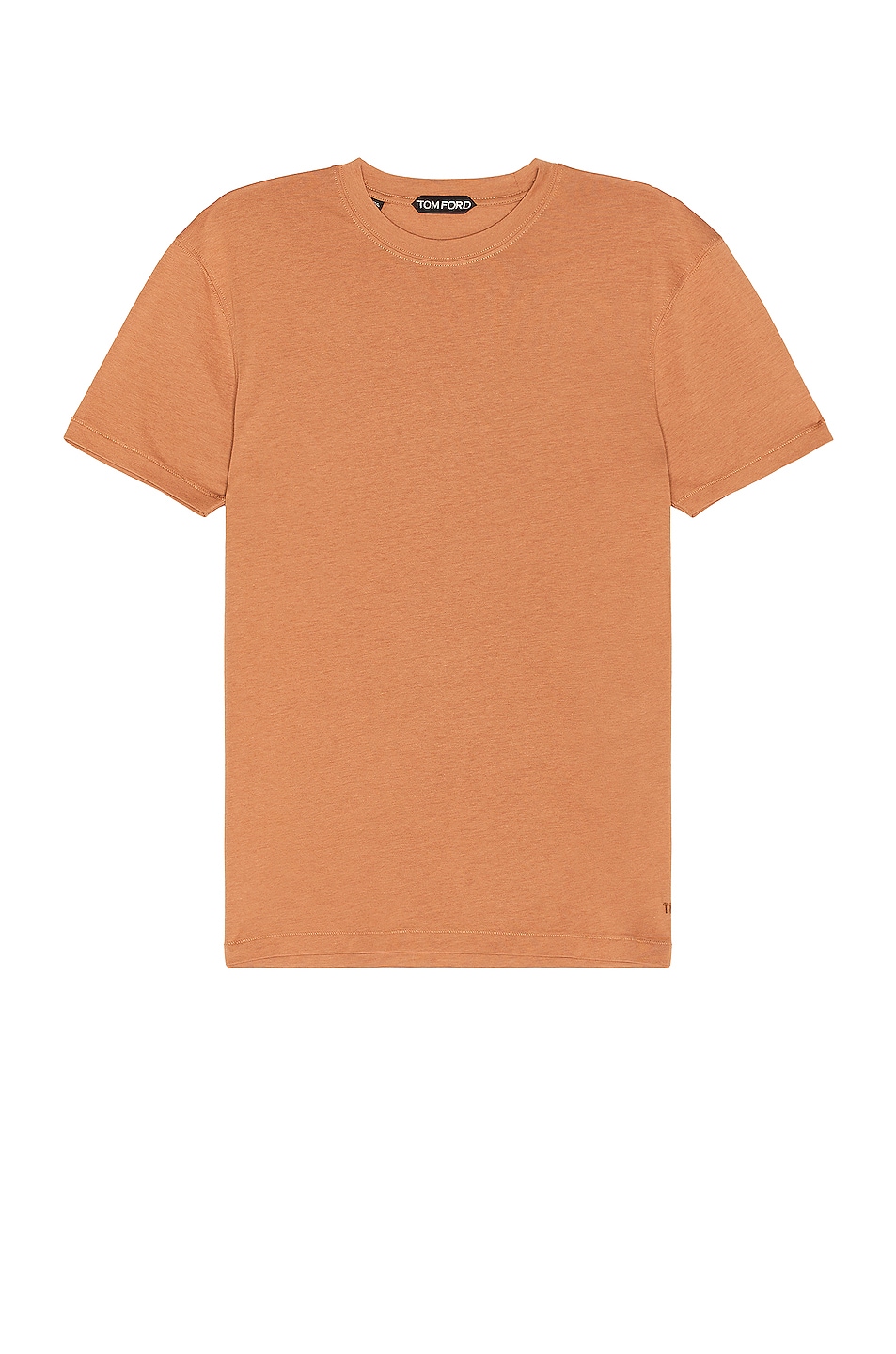 Image 1 of TOM FORD Short Sleeve Crew Neck T-shirt in Toffee