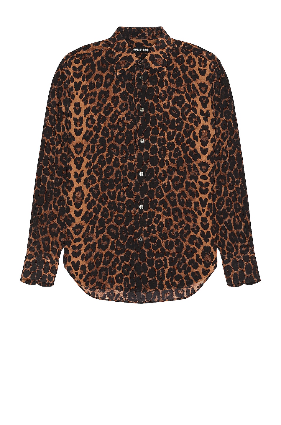 Image 1 of TOM FORD Fluid Fit Leisure Shirt in Leopard