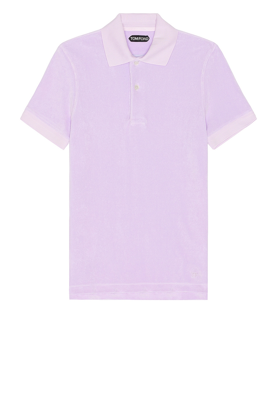 Image 1 of TOM FORD Short Sleeve Polo in Light Violet