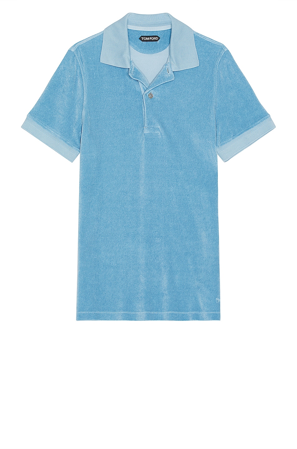 Image 1 of TOM FORD Towelling Polo in Aqua