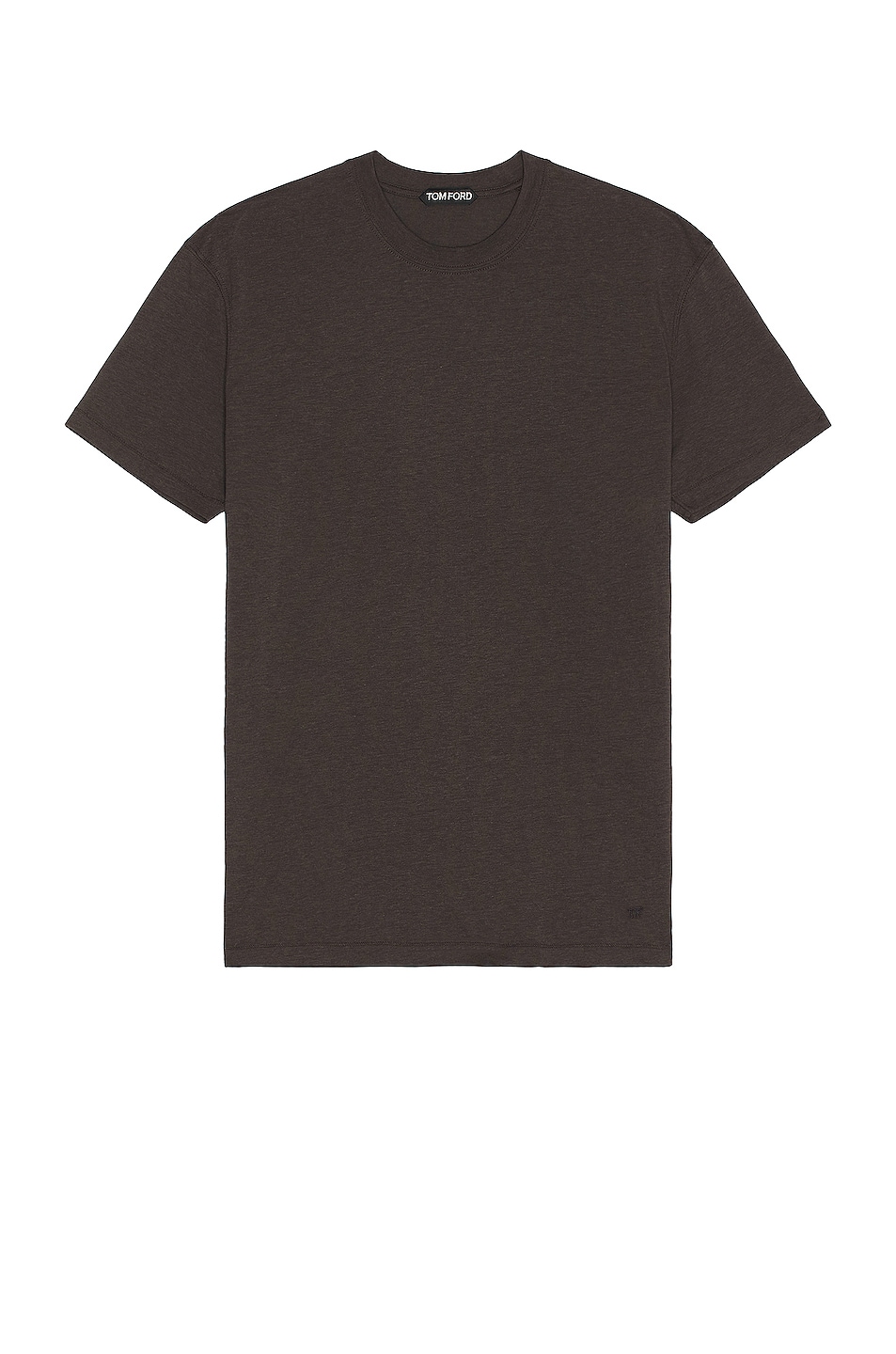 Image 1 of TOM FORD Crewneck T-shirt in Dark Chocolate