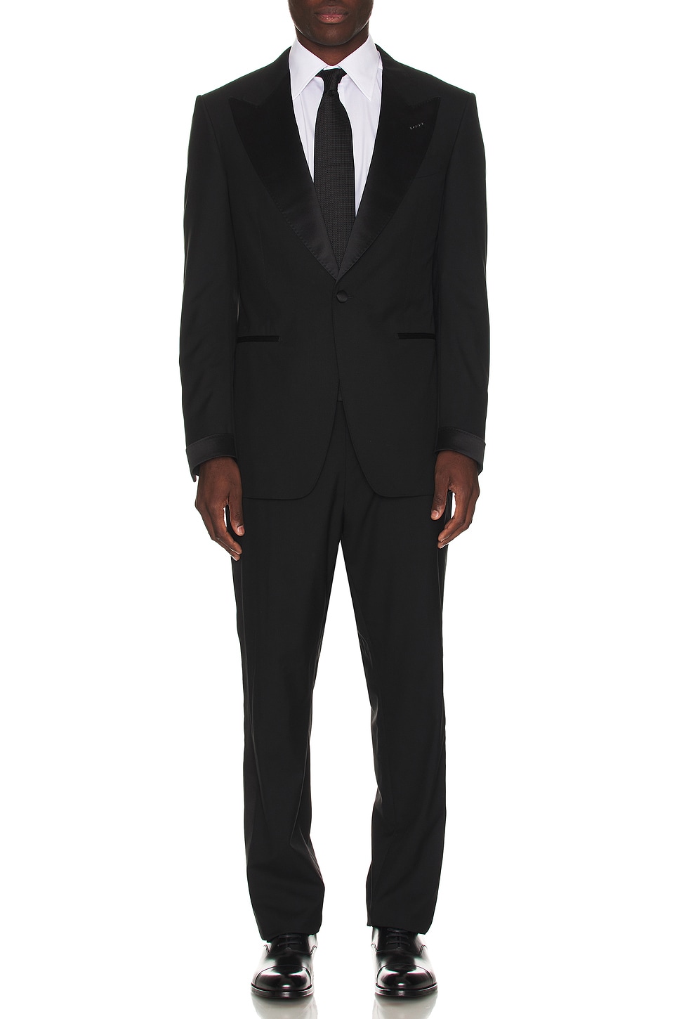 Image 1 of TOM FORD Cotton Silk Serge Fluid Fit Shirt in Optical White