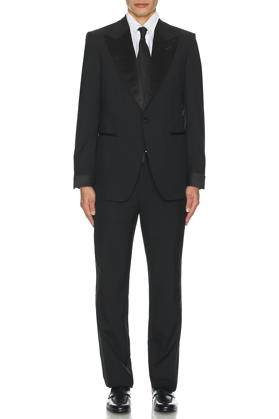 Image 1 of TOM FORD Washed Stretch Oxford Slim Fit Leisure Shirt in White
