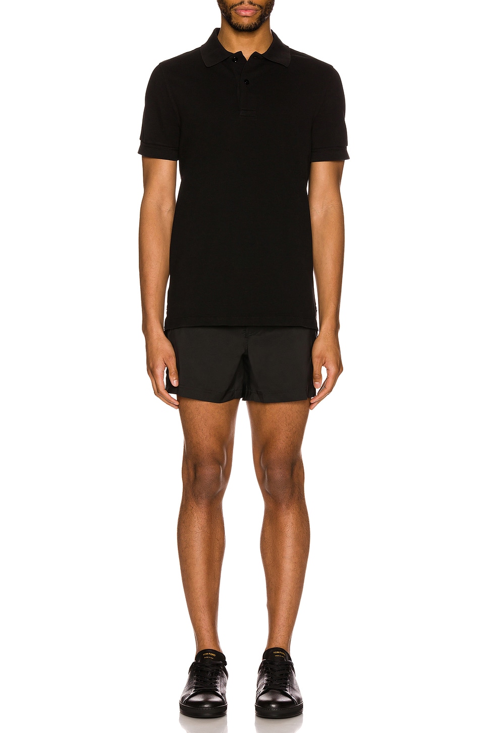 Image 1 of TOM FORD Garment Dyed Polo in Black