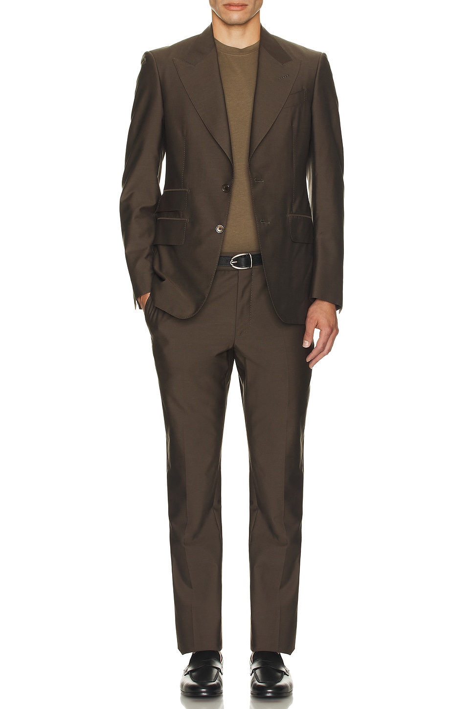 Image 1 of TOM FORD Short Sleeve T-Shirt in Fern Green