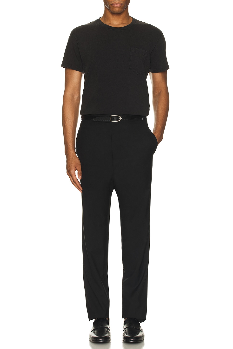 Image 1 of TOM FORD Cold Dye Cotton T-Shirt in Charcoal