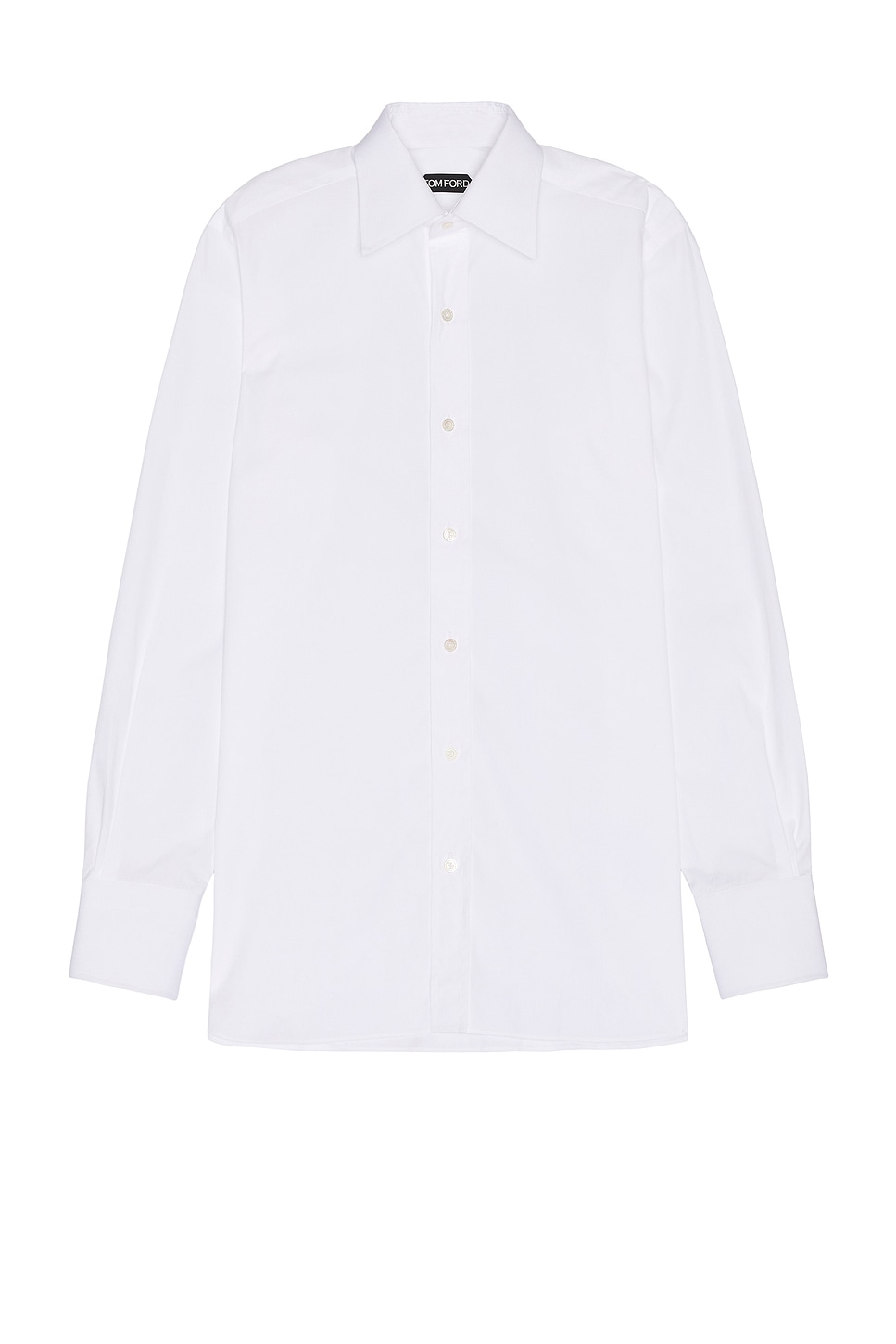 Shop Tom Ford Poplin Classic Fit Shirt In Optical White