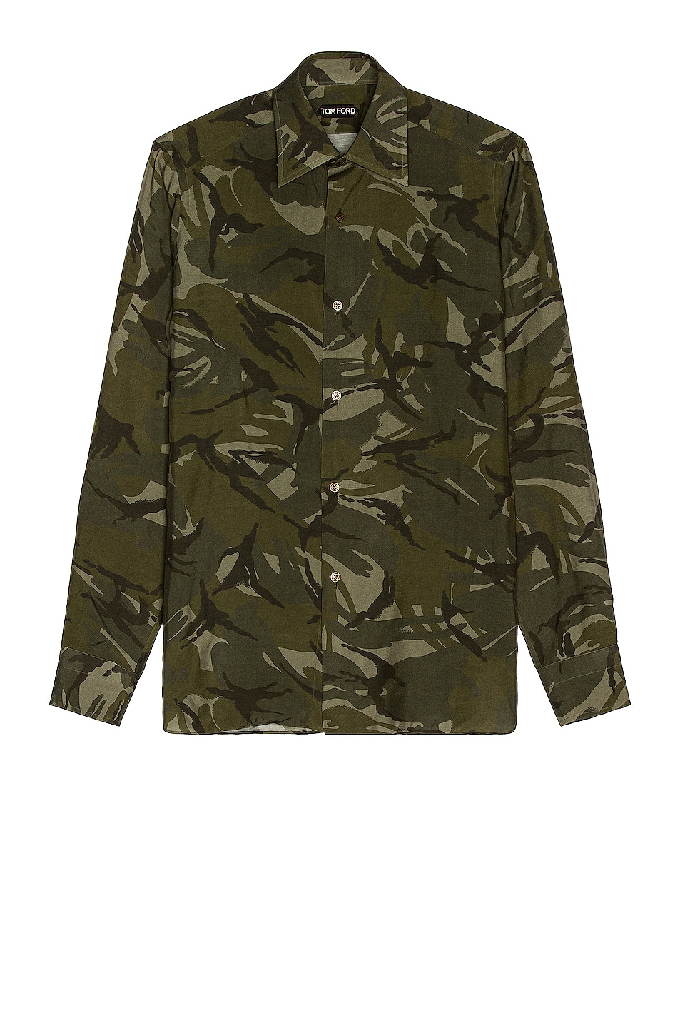 Image 1 of TOM FORD British Camo Printed Shirt in Military