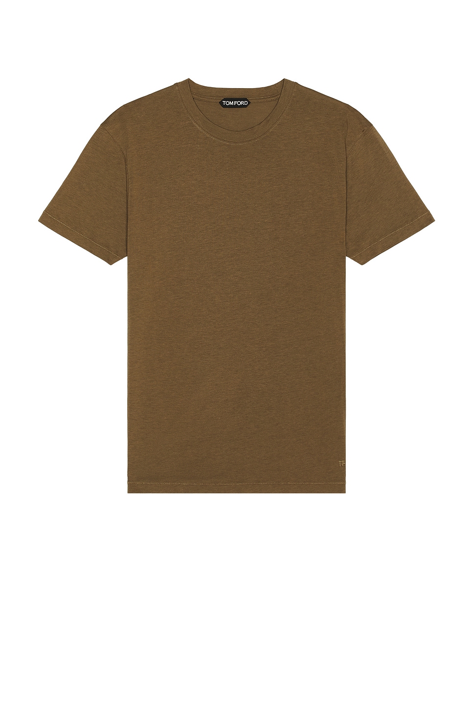 Image 1 of TOM FORD Crew Neck Tee in Green Moss