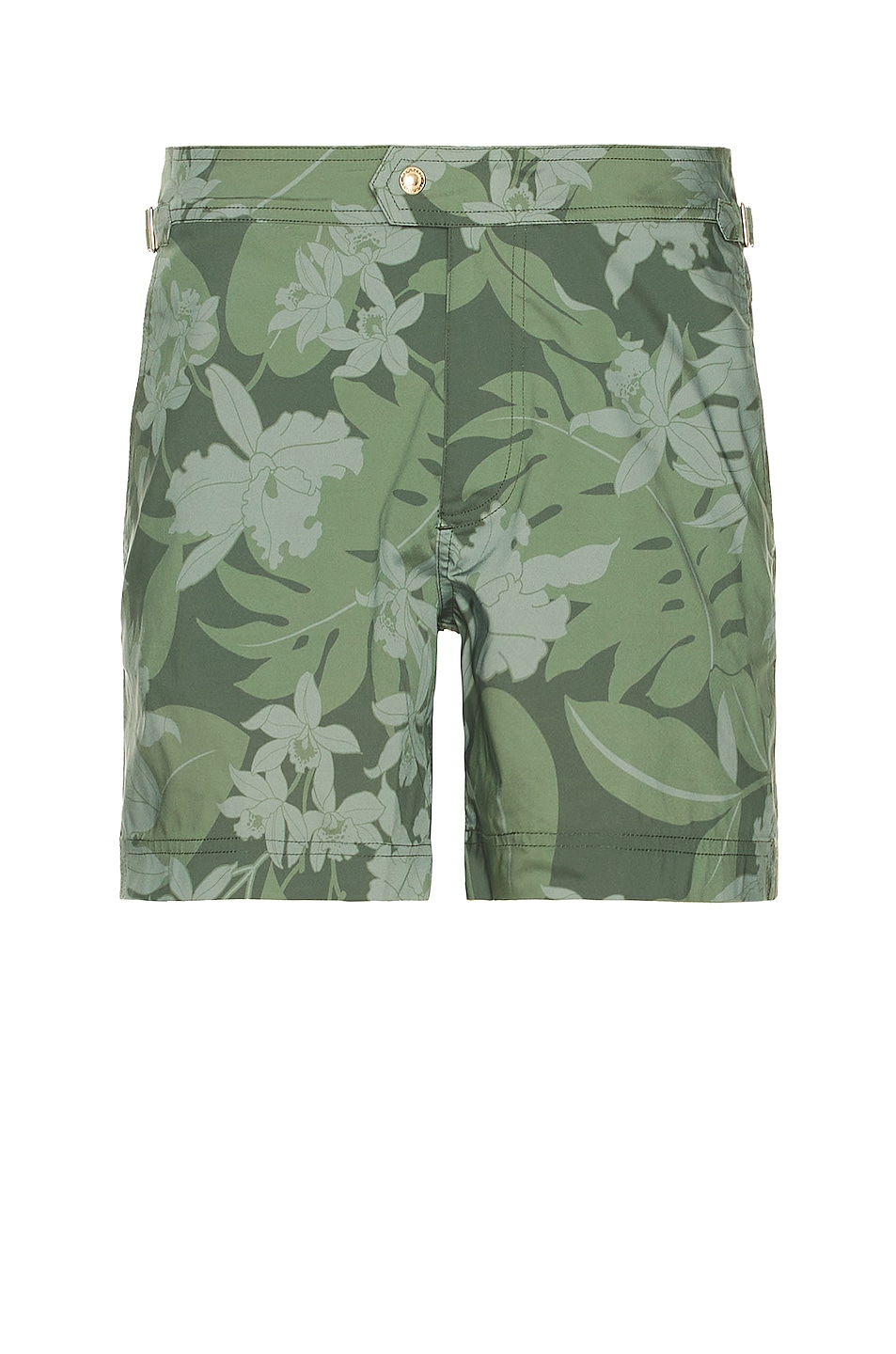 Image 1 of TOM FORD Orchid Camo Swim Short in Green