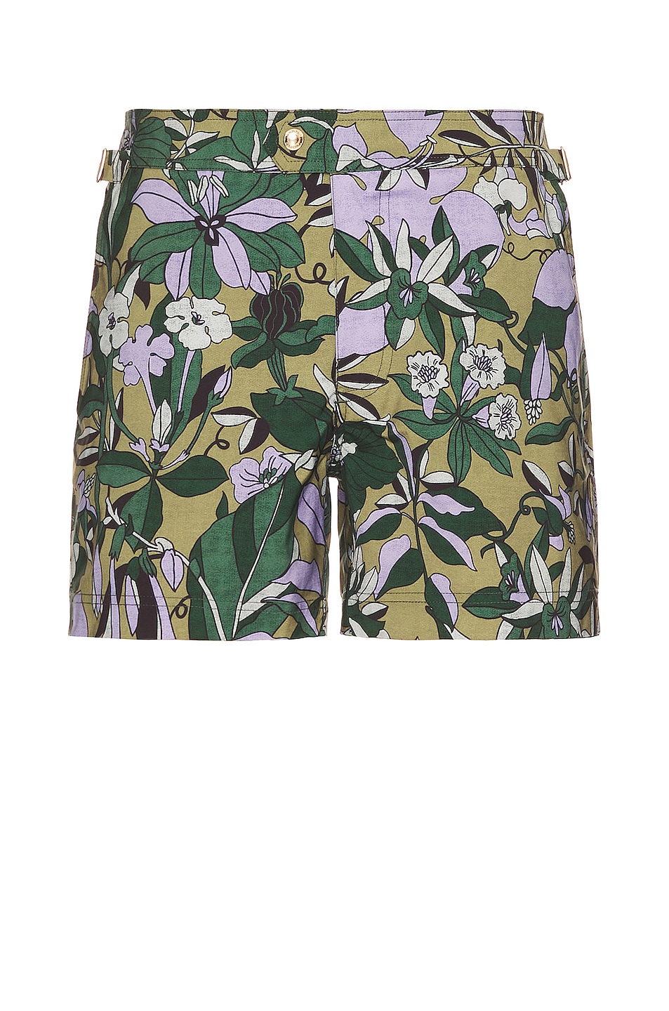 Image 1 of TOM FORD Jungle Floral Swim Shorts in Jungle Floral Green
