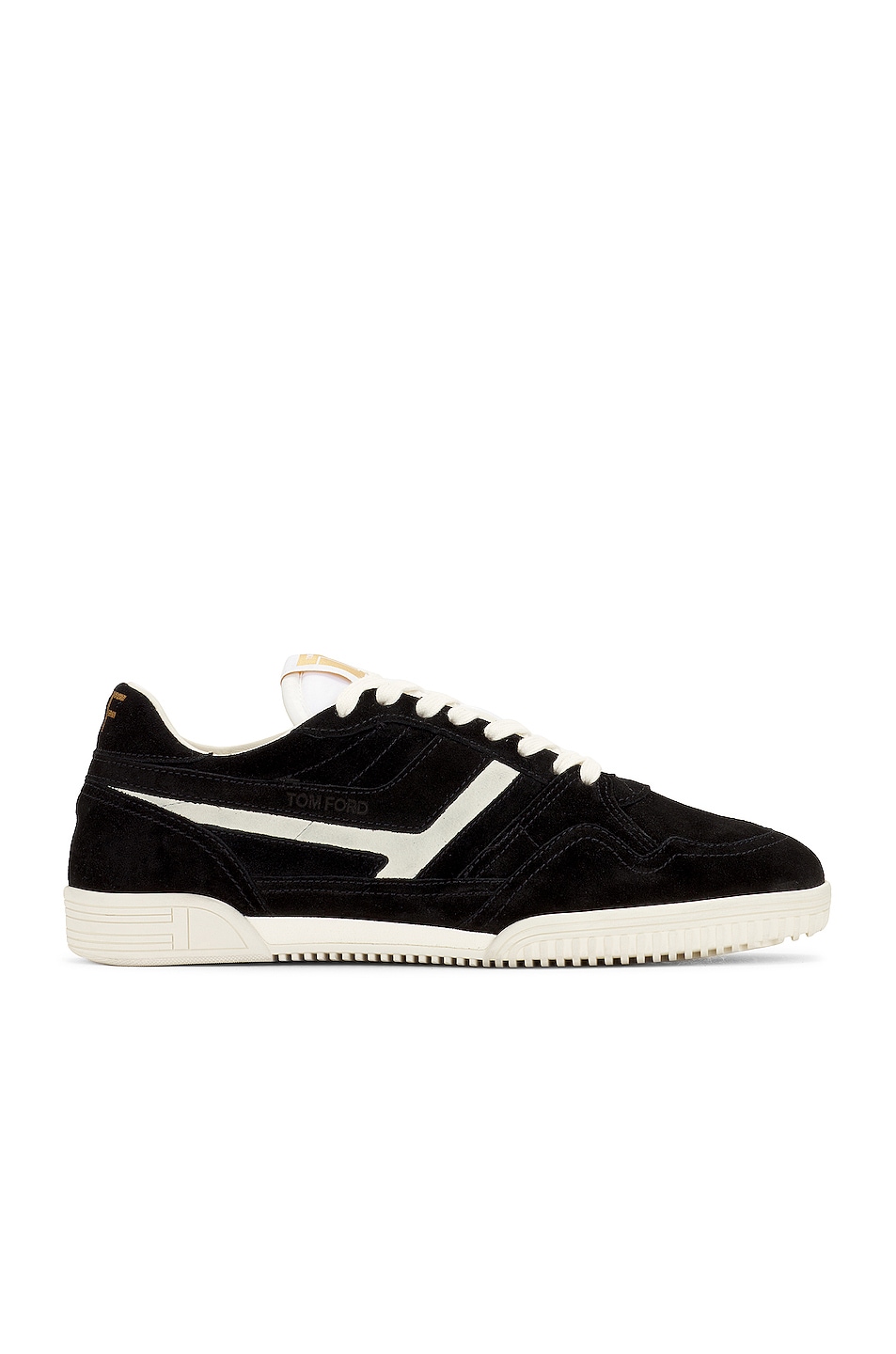 Image 1 of TOM FORD Suede Leather Low Top Sneakers in Black