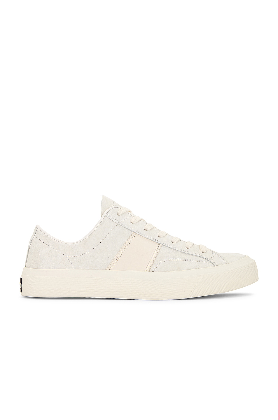 Image 1 of TOM FORD Suede Low Top Sneaker in White, Beige & Ivory