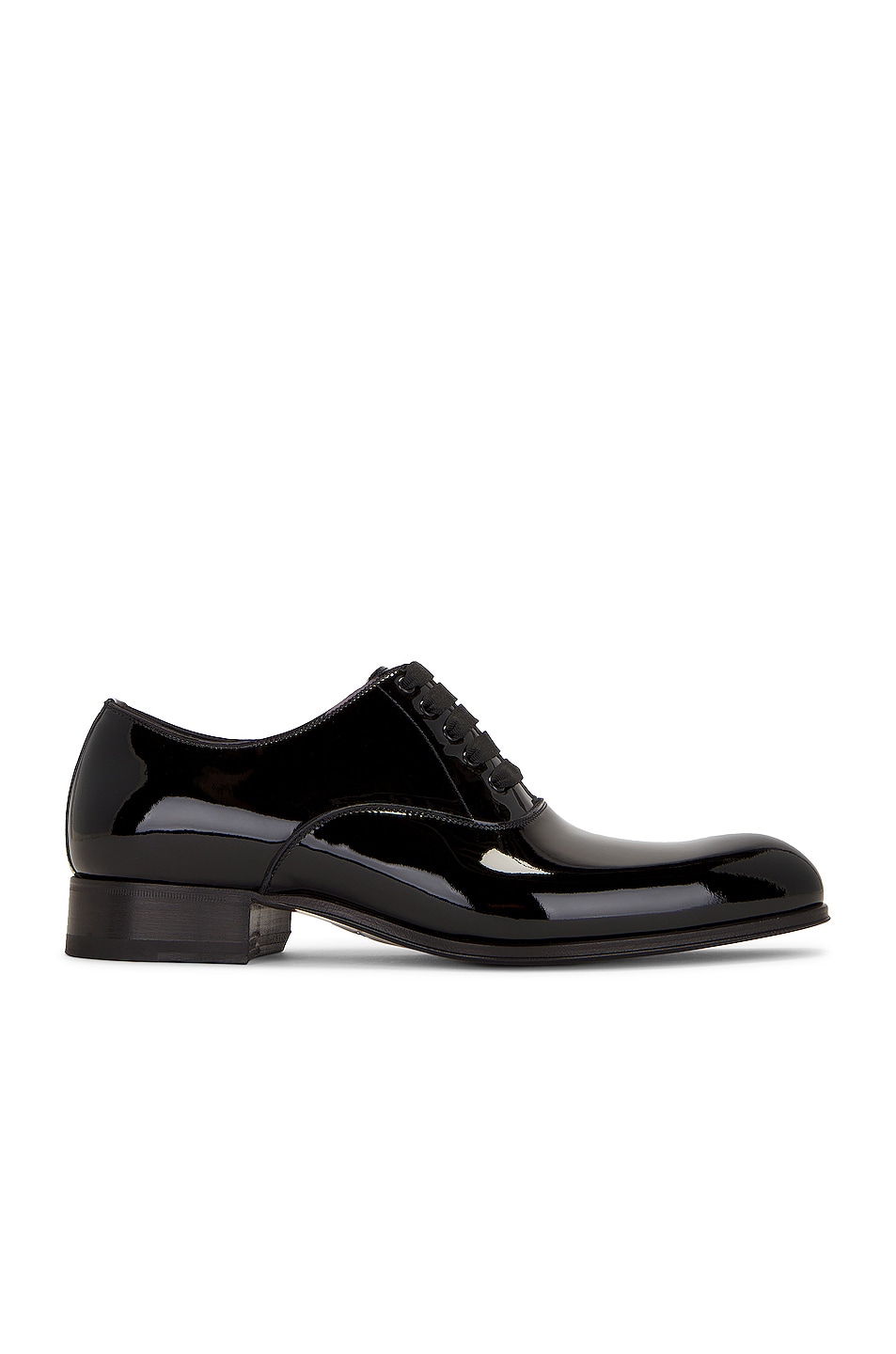 Patent Lace Up Derby in Black