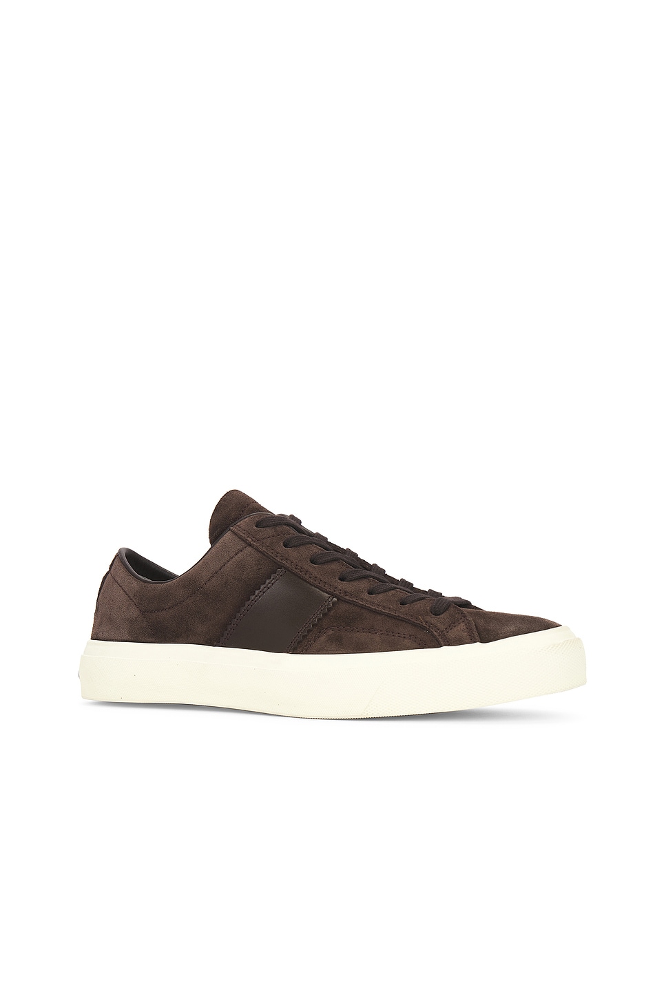 Shop Tom Ford Suede Cambridge Sneaker In Mocha & Cream