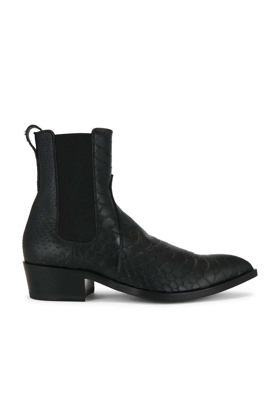 Image 1 of TOM FORD Matt Printed Python Chelsea Boot in Black
