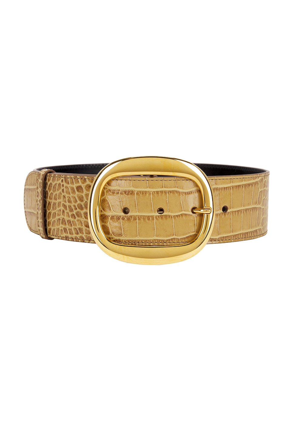 Shop Tom Ford Ursula 50mm Stamped Croc Belt In Safari Beige