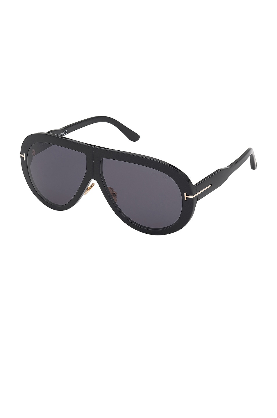 Image 1 of TOM FORD Troy Sunglasses in Shiny Black & Smoke Lens