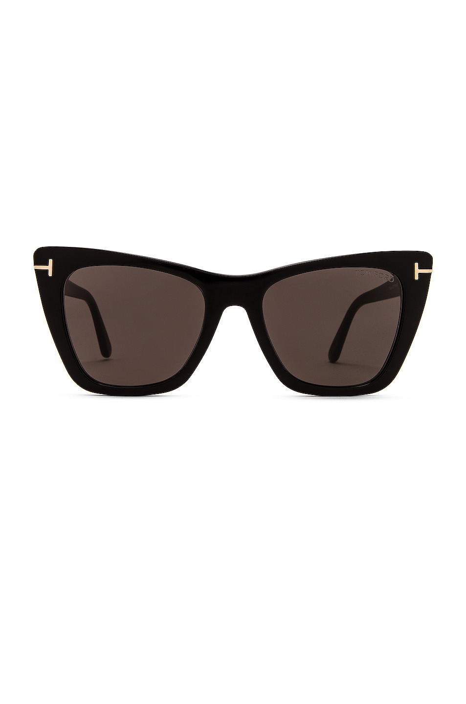 Image 1 of TOM FORD Poppy Sunglasses in Shiny Black & Smoke Lens