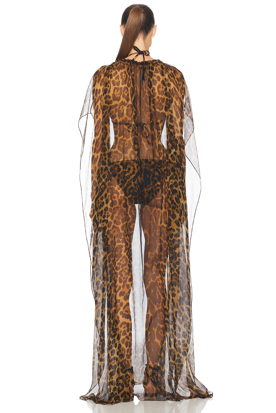 Leopard Kaftan Dress - Thumbnail 4