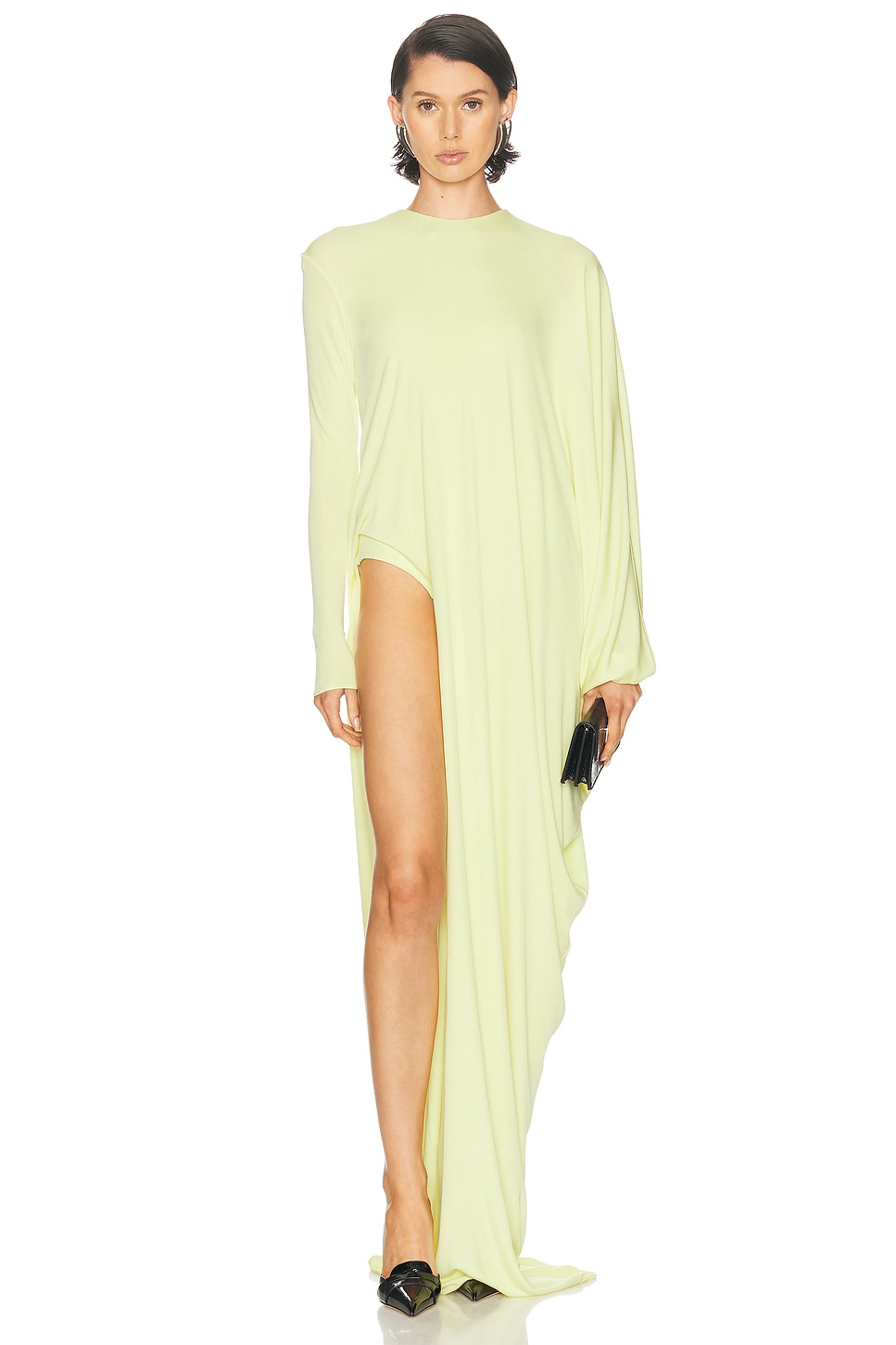 Image 1 of TOM FORD Long Sleeve Evening Dress in Cream