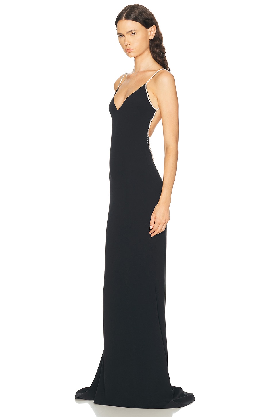 TOM FORD Crystal Chain Embroidered Satin Evening Dress | Thumbnail 2