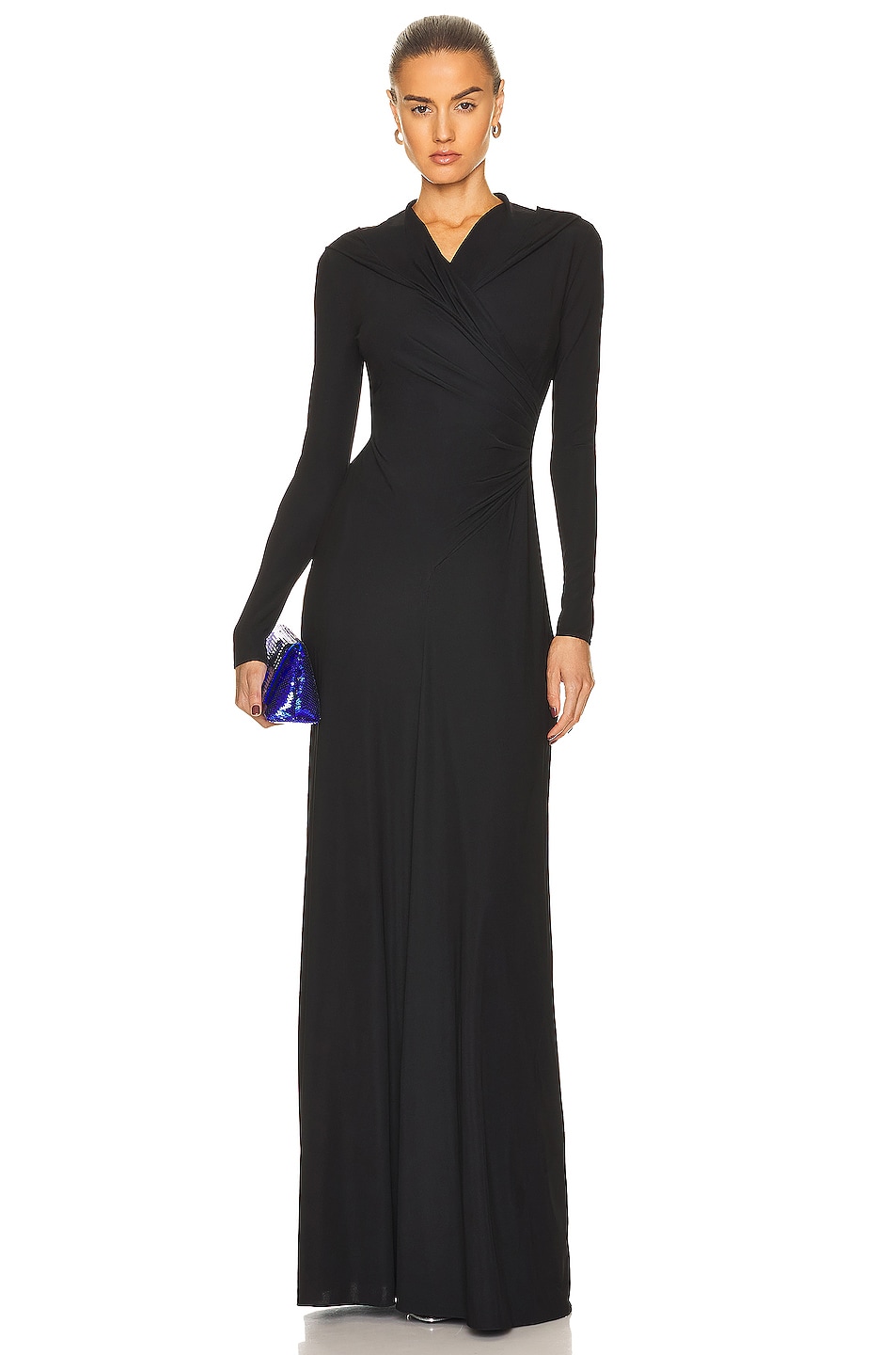 Image 1 of TOM FORD Jersey Hooded Evening Dress in Black