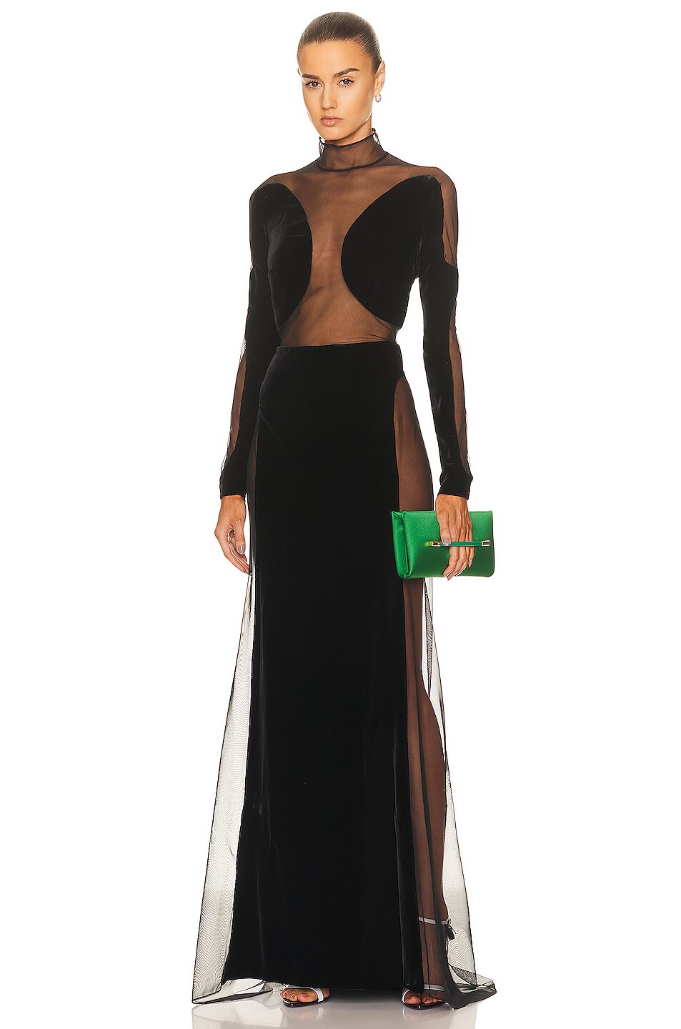 Image 1 of TOM FORD Velvet Evening Dress in Black