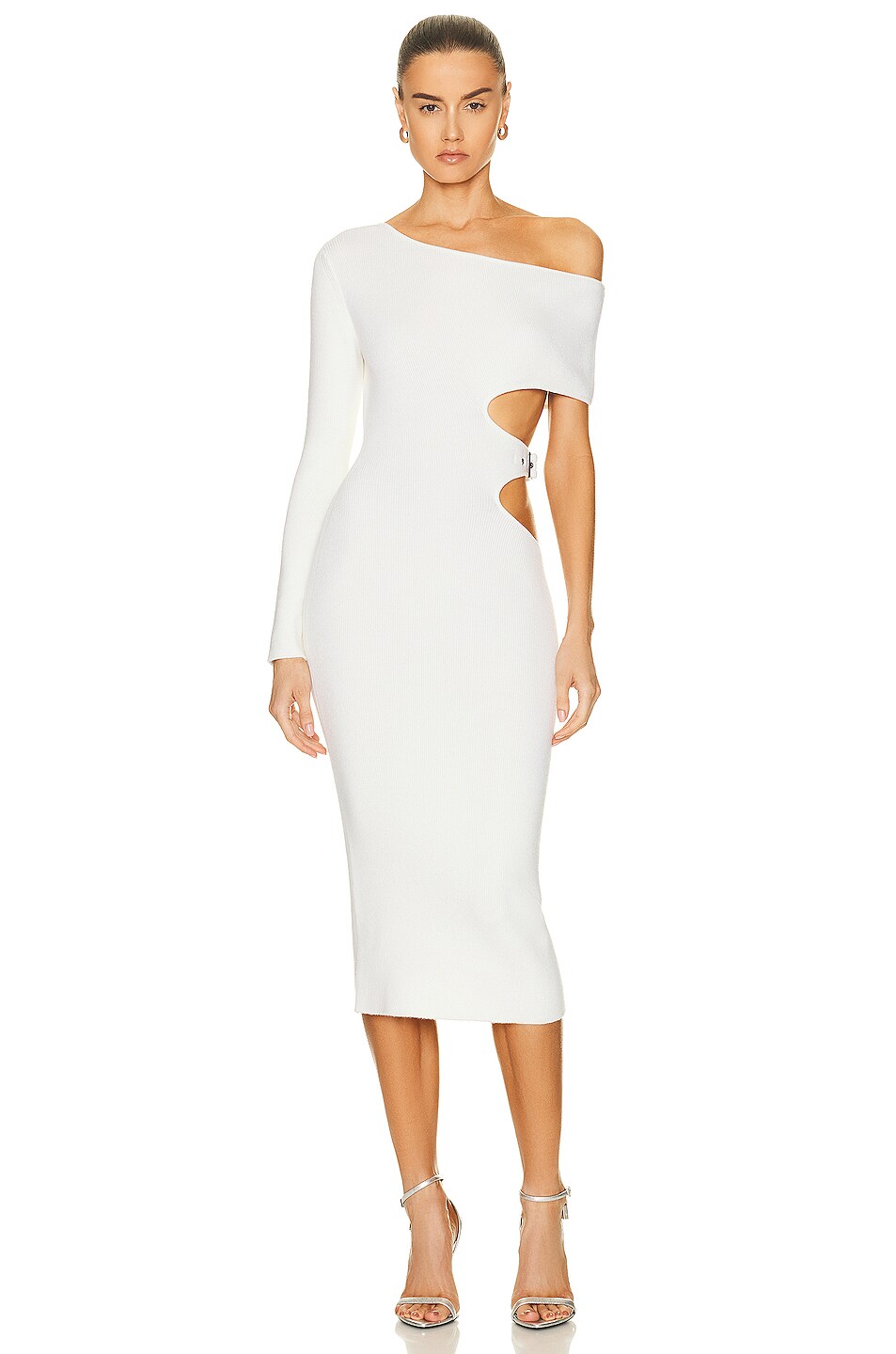 Image 1 of TOM FORD Rib Long Dress in Chalk