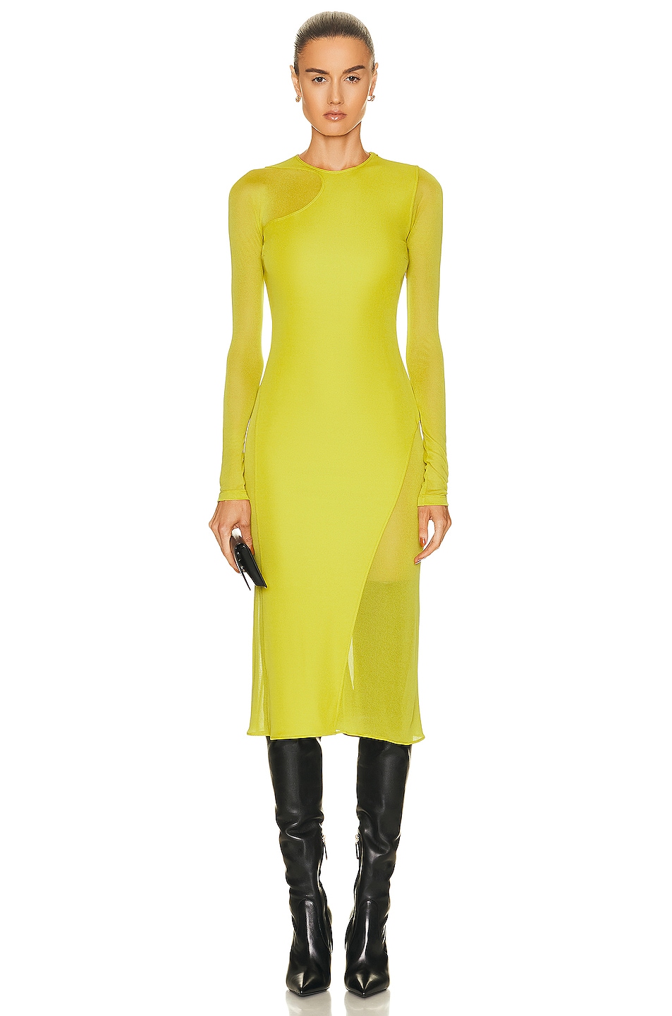 Image 1 of TOM FORD Tubino Dress in Charteuse Citrine