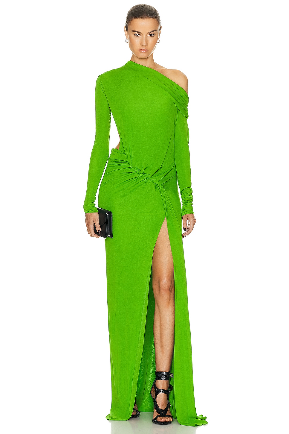 Image 1 of TOM FORD Off Shoulder Dress in Apple Green