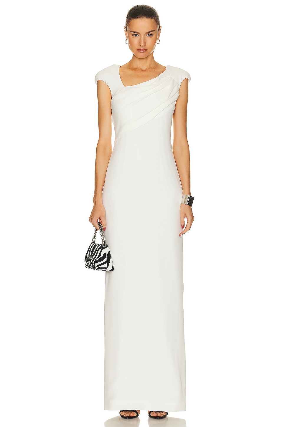 Image 1 of TOM FORD Silk Evening Dress in Chalk
