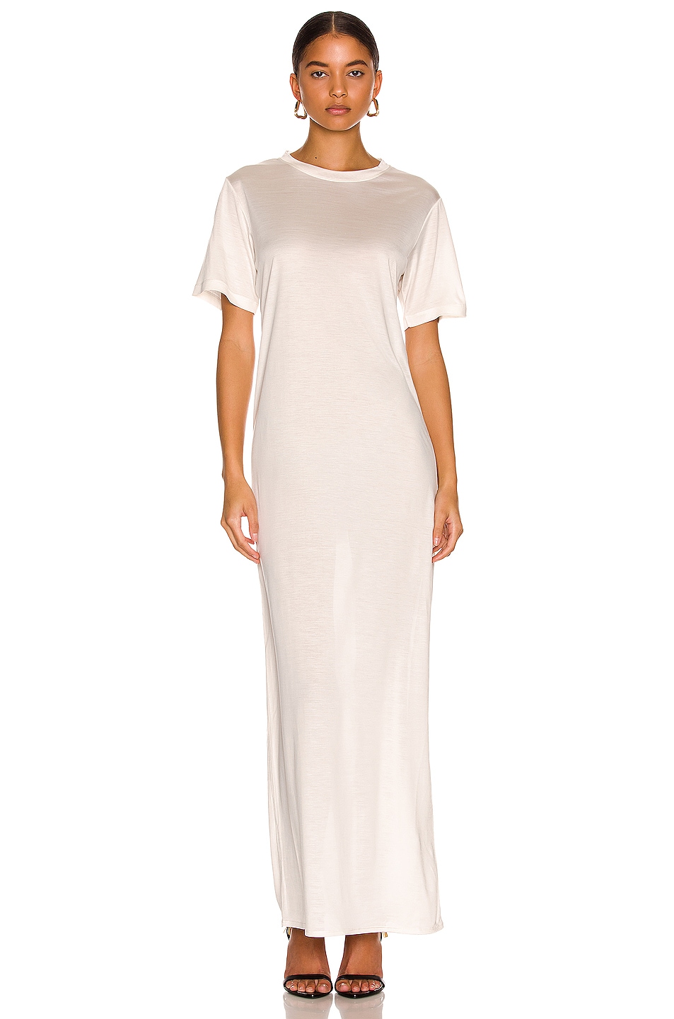 Image 1 of TOM FORD Straight Midi Dress in Chalk