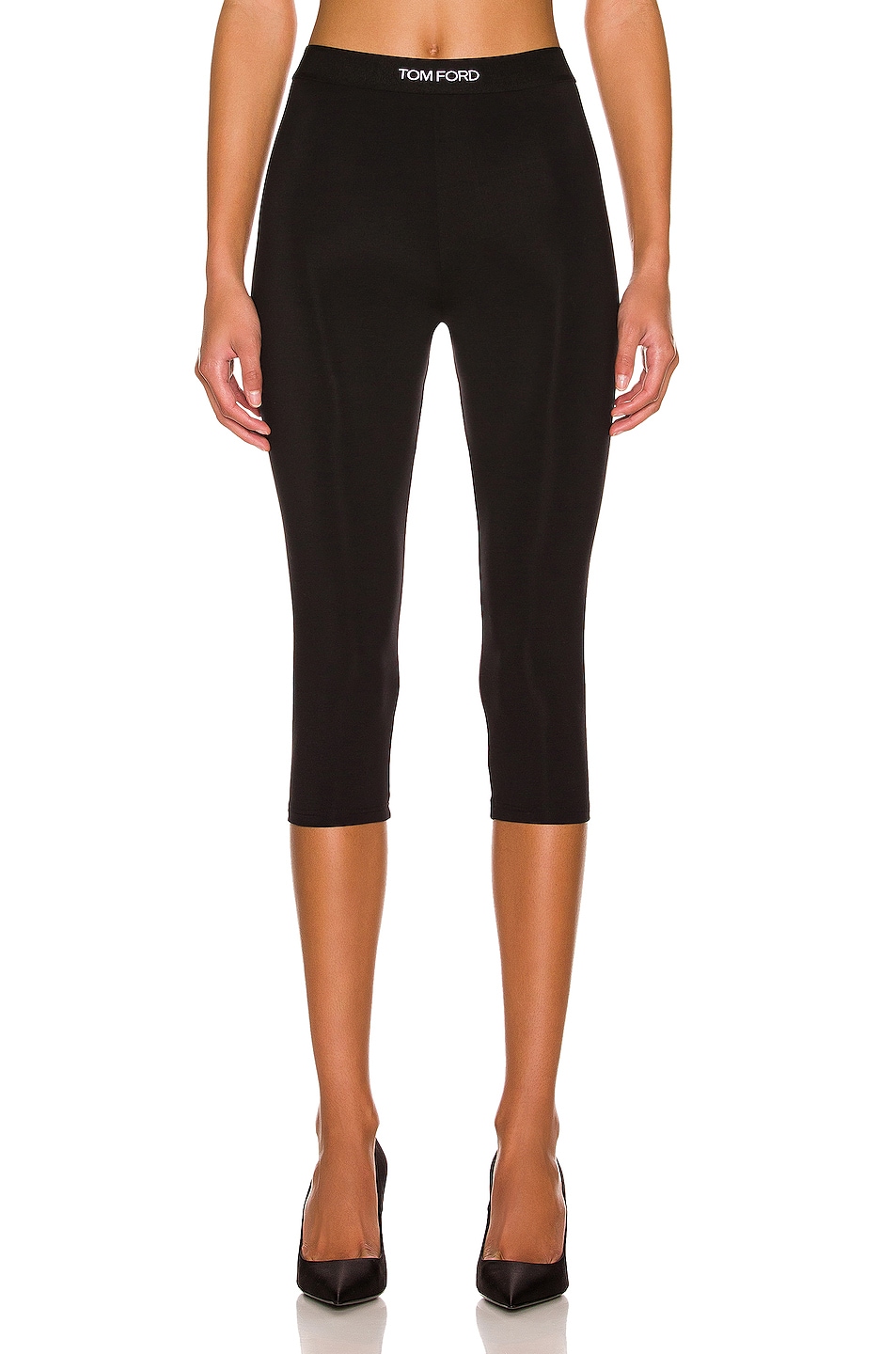 Image 1 of TOM FORD Signature Cropped Yoga Pant in Black