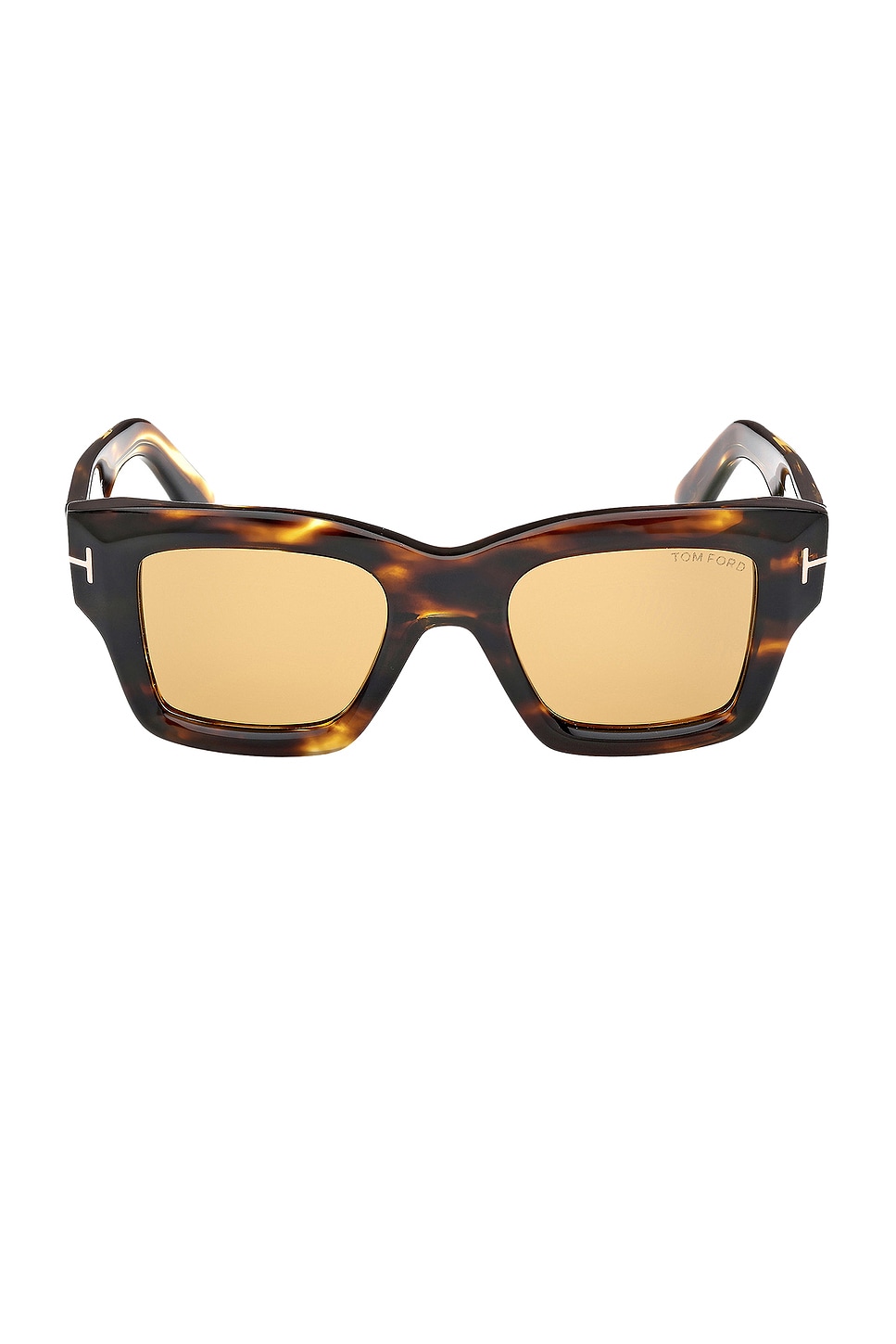 Shop Tom Ford Ilias Sunglasses In Shiny Honey  Striped Brown  & Amber