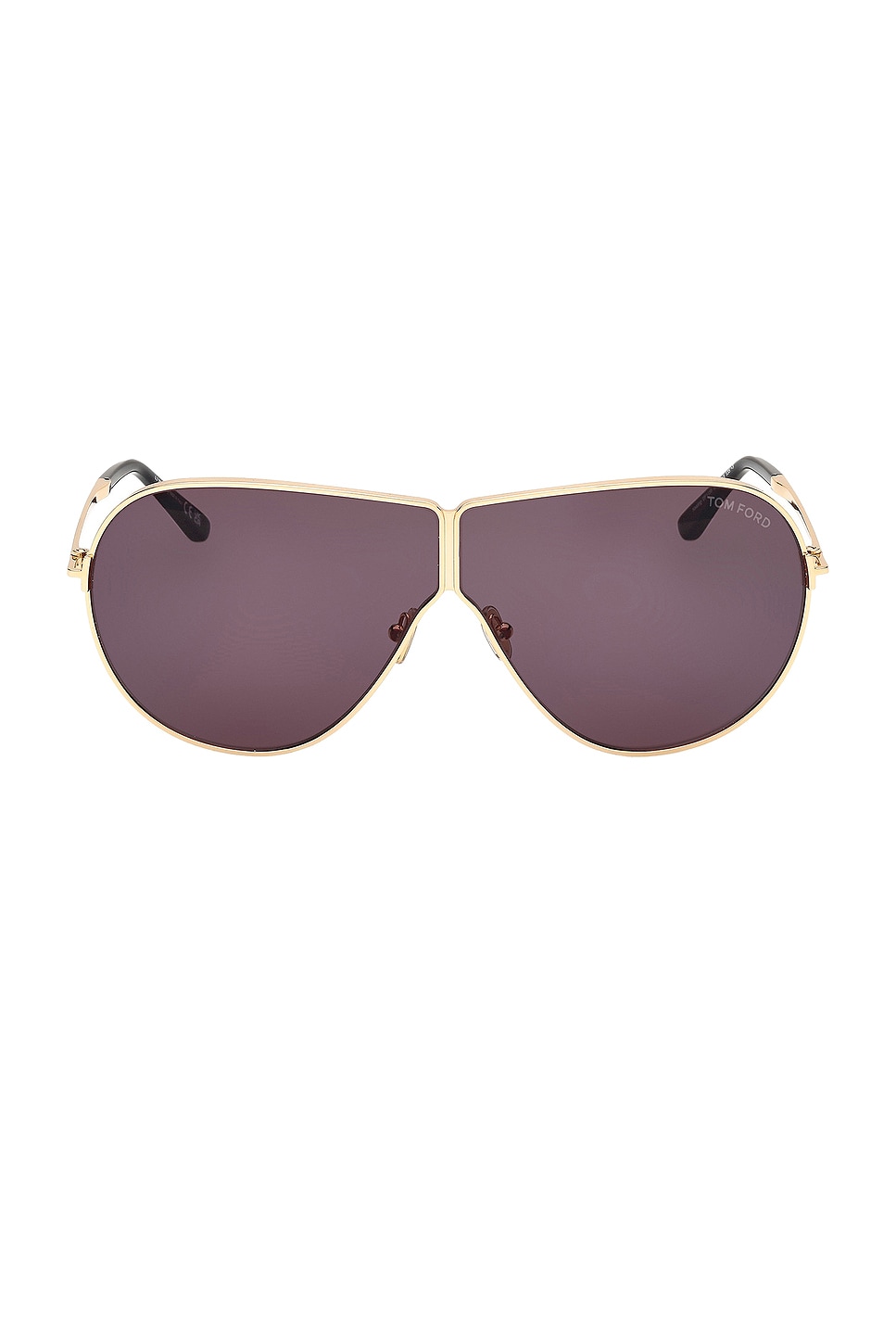 Shop Tom Ford Keating Sunglasses In Shiny Deep Gold & Smoke