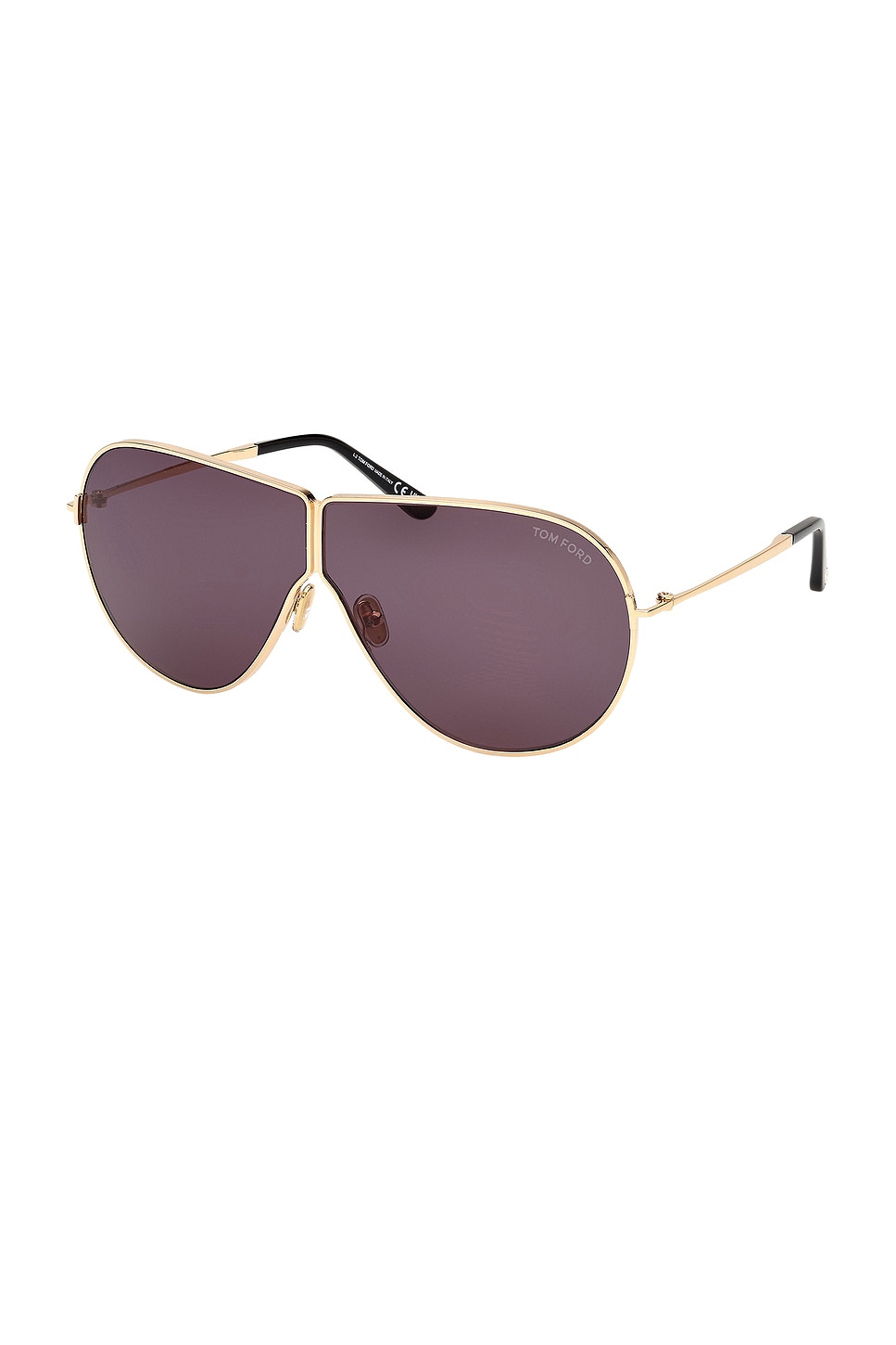 Shop Tom Ford Keating Sunglasses In Shiny Deep Gold & Smoke