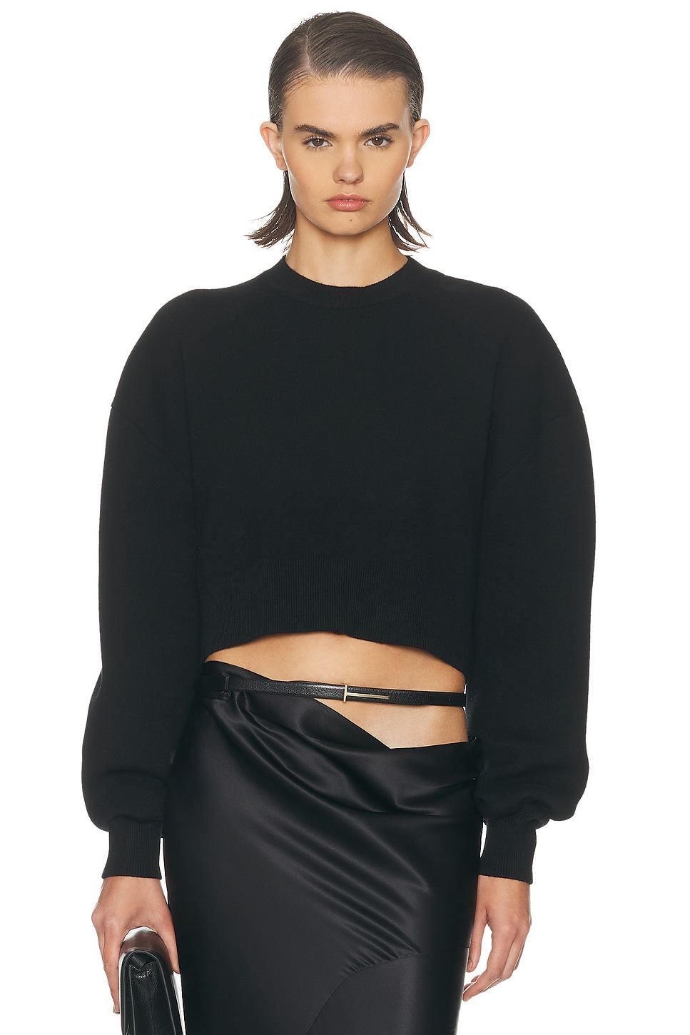 Image 1 of TOM FORD Sculptural Double Face Sweatshirt in Black