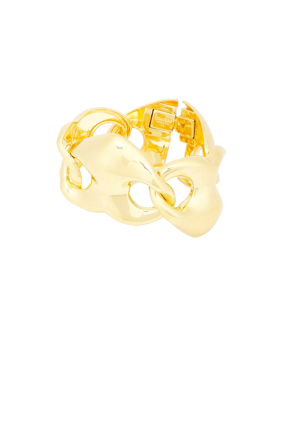 Love Brass Bracelet in Metallic Gold