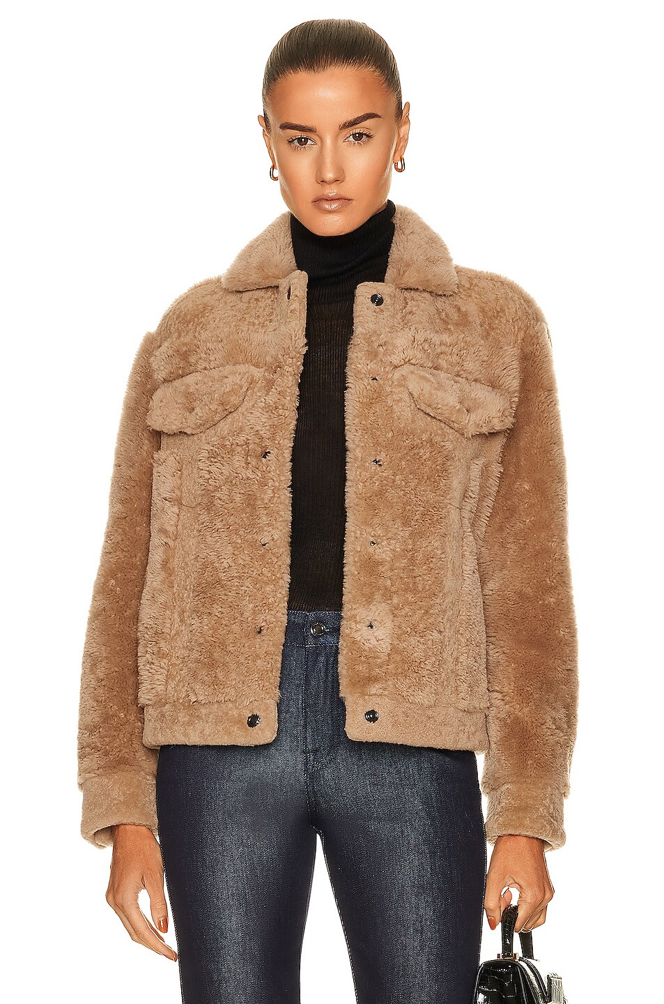 Image 1 of TOM FORD Shearling Jacket in Nude