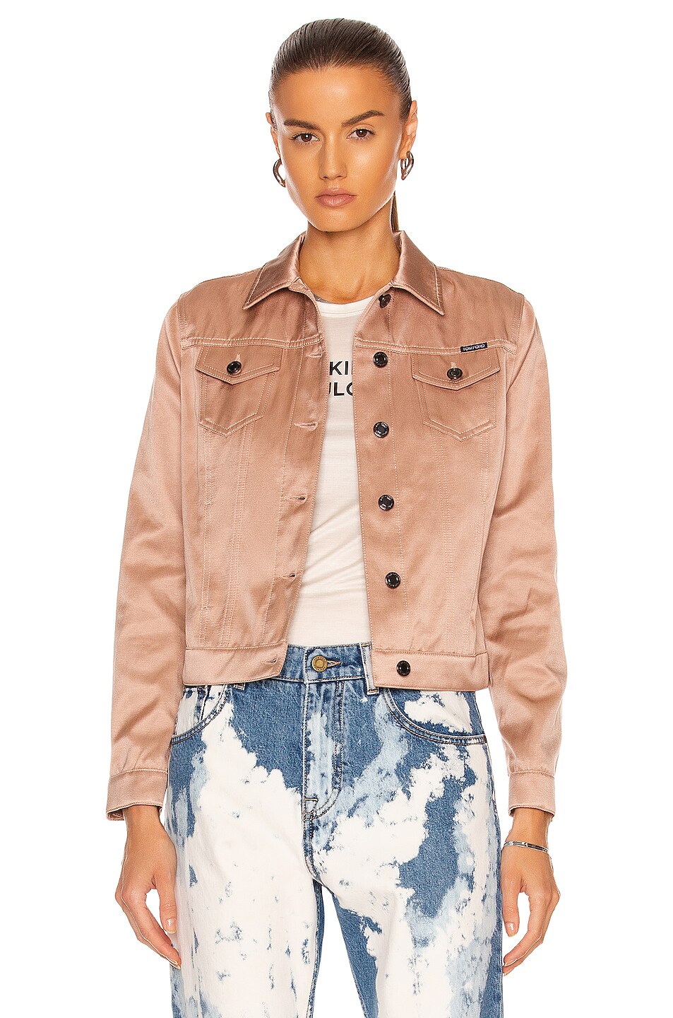 Image 1 of TOM FORD Buttoned Jacket in Maple Sugar