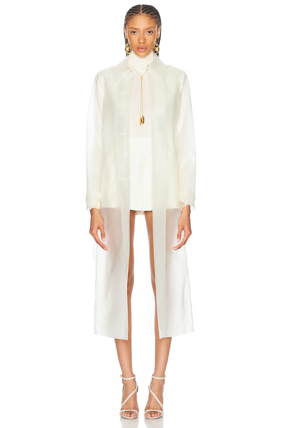 TOM FORD TECHNICAL MATERIAL TRENCH COAT 