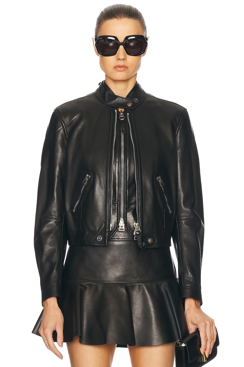 Image 1 of TOM FORD Zip Racer Jacket in Black