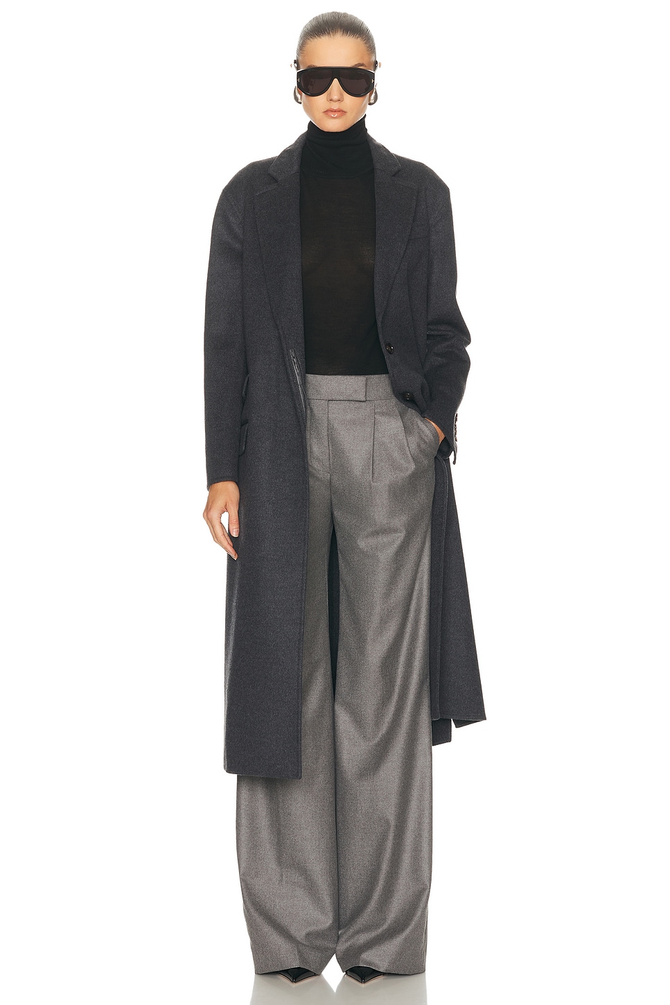 Image 1 of TOM FORD Single Breasted Coat in Dark Grey Melange